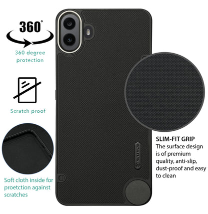 NIUKIN Super Frosted Dotted Case with Camera Ring for CMF by Nothing Phone 1
