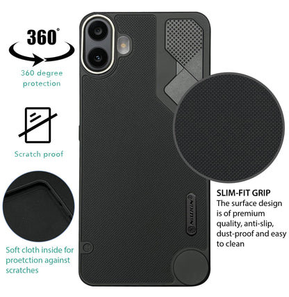 NIUKIN Fancy Super Frosted Dotted Case with Camera Ring for CMF by Nothing Phone 1
