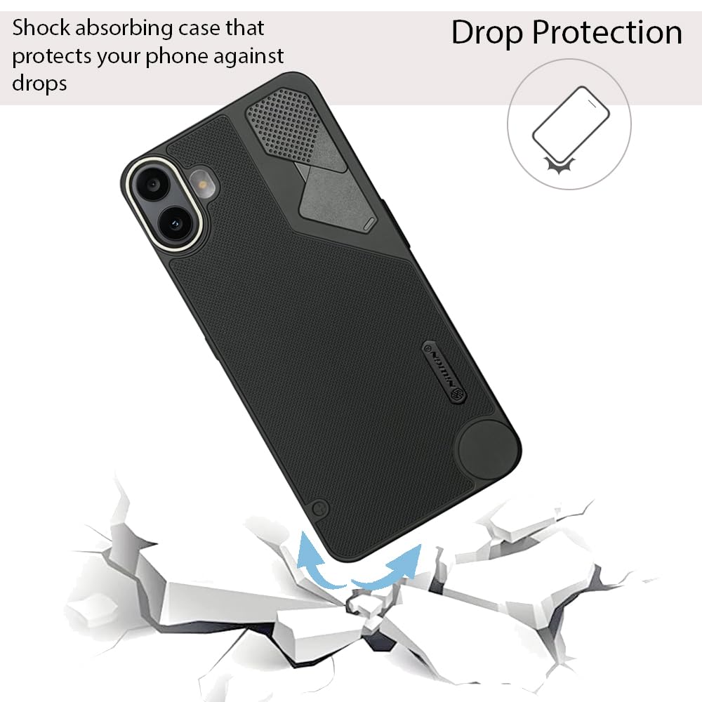 NIUKIN Fancy Super Frosted Dotted Case with Camera Ring for CMF by Nothing Phone 1