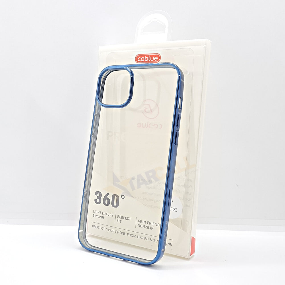 Coblue Soft Transparent Case with Chrome Border for iPhone 11 Pro Max