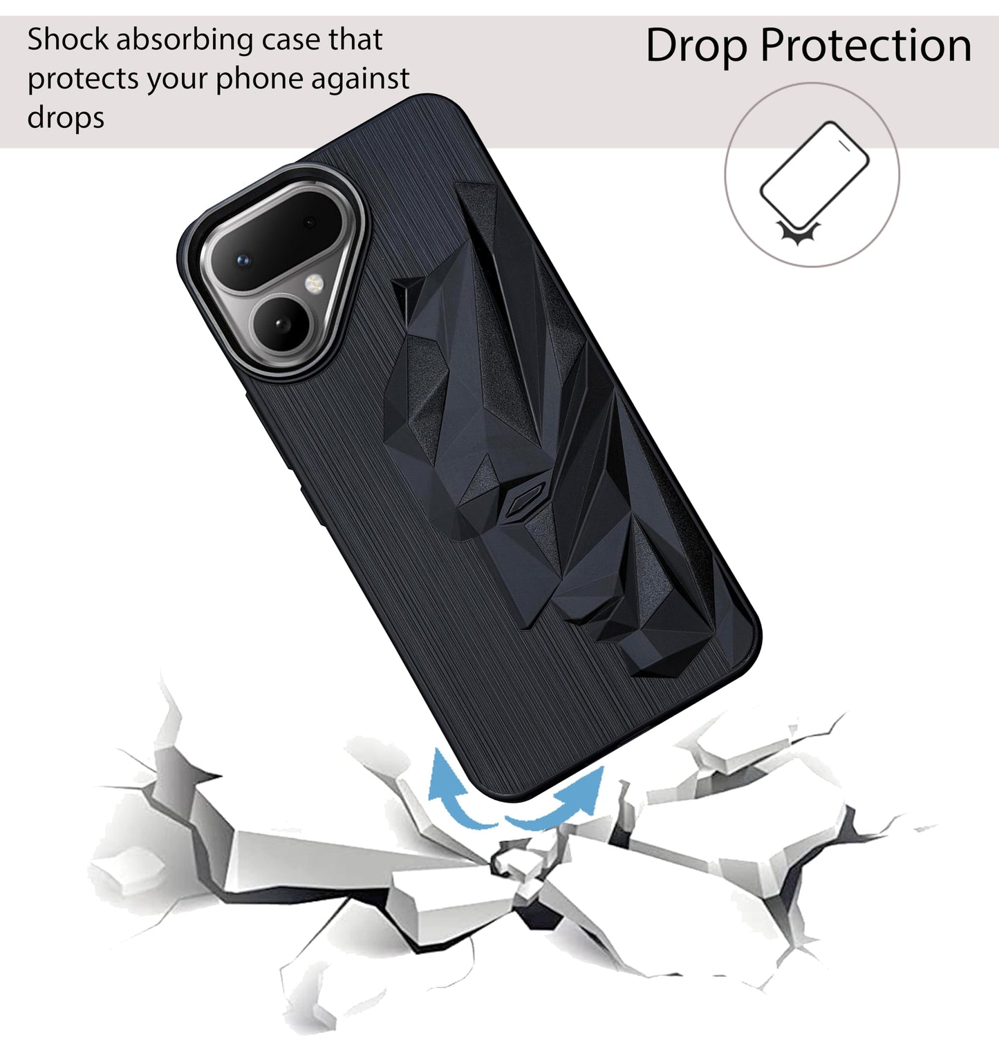 Bt Superhero Case with Camera Ring for Tecno Pova Curve 2