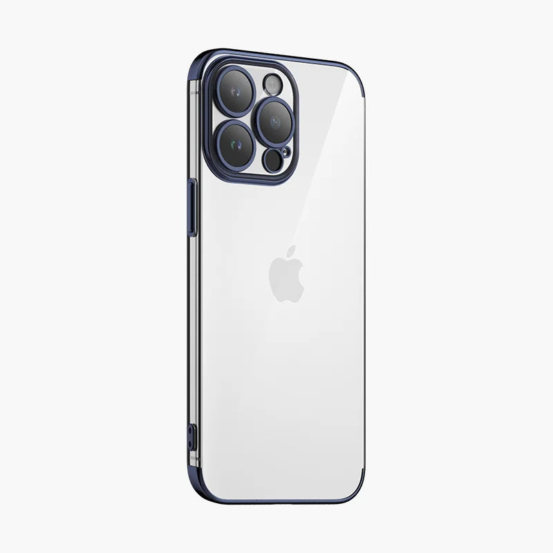 Keephone Slim Transparent Cases with Chrome Border for iPhone 15 Plus