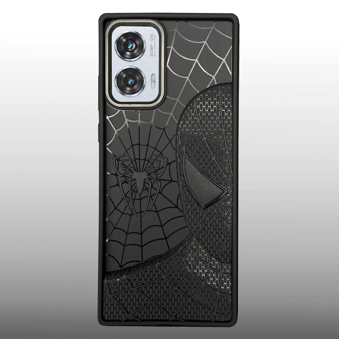 Sp Superhero Web Case with Metallic Camera Ring for Motorola Edge 50 Fusion
