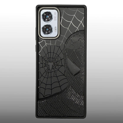 Sp Superhero Web Case with Metallic Camera Ring for Motorola Edge 50 Fusion