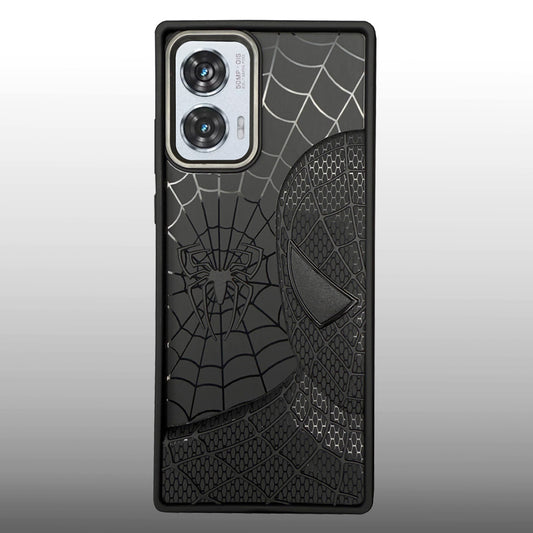 Sp Superhero Web Case with Metallic Camera Ring for Motorola Edge 50 Fusion