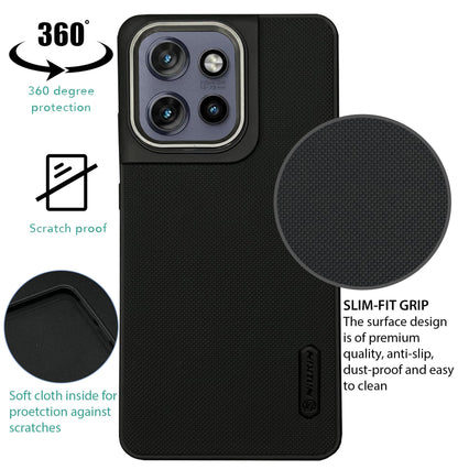 NIUKIN Super Frosted Dotted Case with Camera Ring for Moto Edge 50 Neo