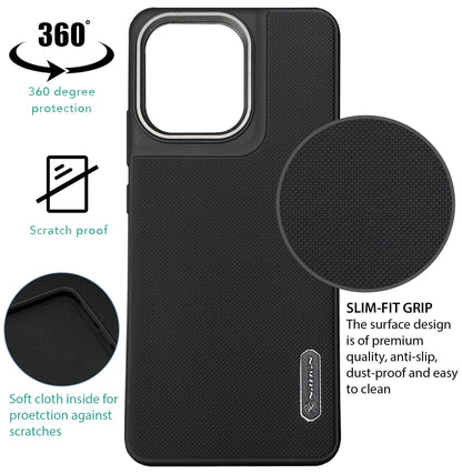 NIUKIN Super Frosted Dotted Case with Camera Ring for Moto Edge 50 Pro