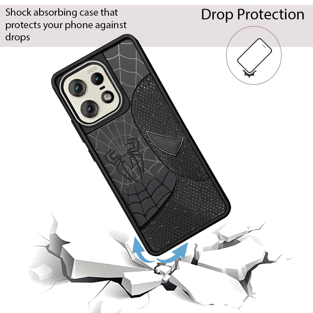 Sp Superhero Web Case with Metallic Camera Ring for Motorola Edge 50 Pro