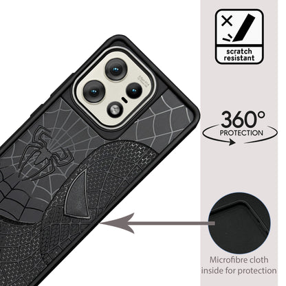 Sp Superhero Web Case with Metallic Camera Ring for Motorola Edge 50 Pro
