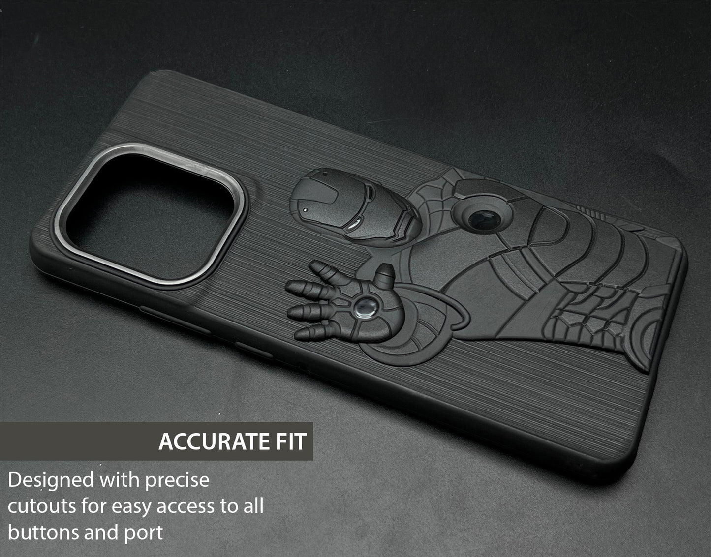 IR Superhero Action Case with Metallic Camera Ring for Motorola Edge 50 Pro