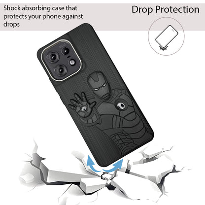 IR Superhero Action Case with Metallic Camera Ring for Motorola Edge 50 Pro
