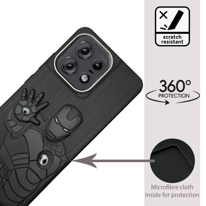 IR Superhero Action Case with Metallic Camera Ring for Motorola Edge 50 Pro