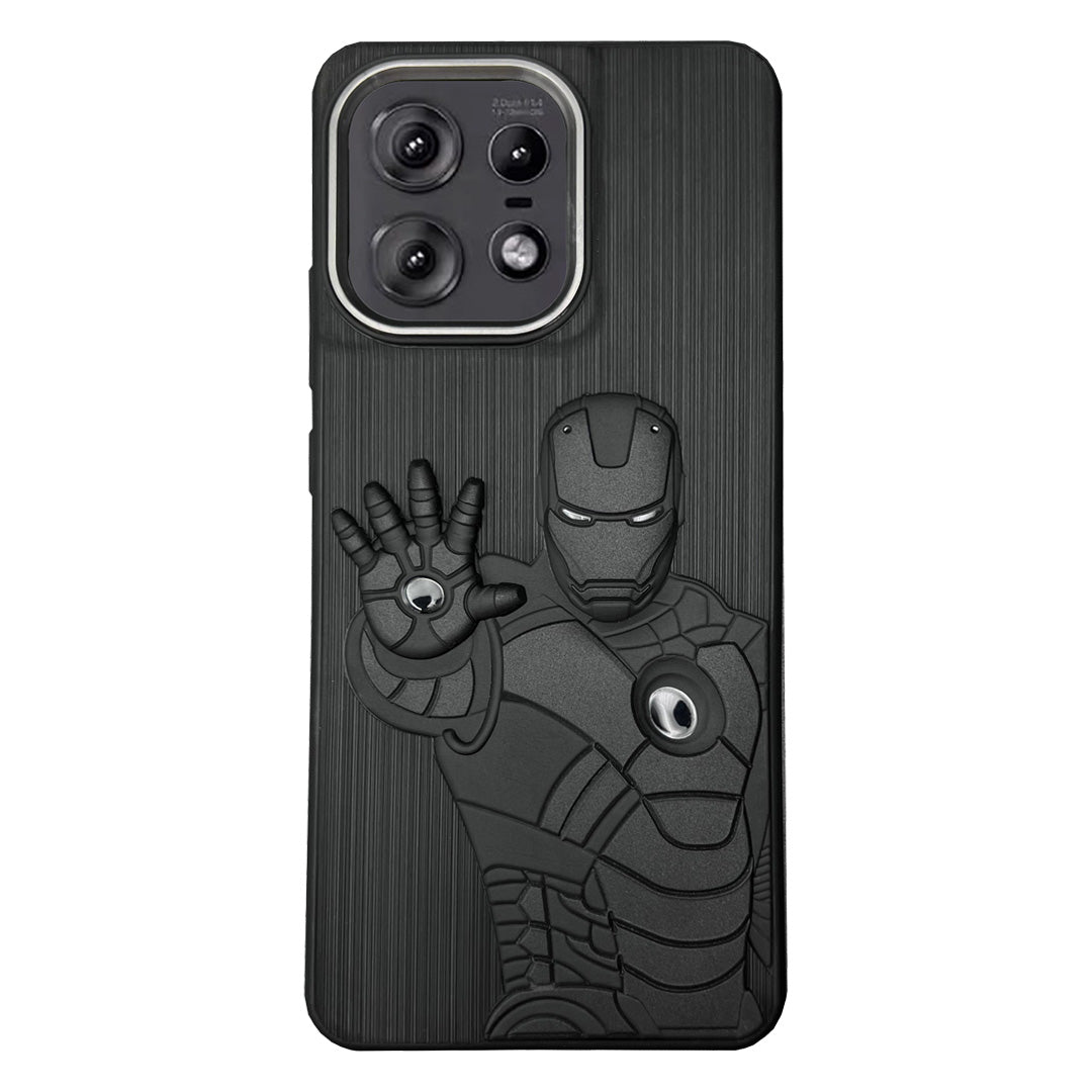 IR Superhero Action Case with Metallic Camera Ring for Motorola Edge 50 Pro