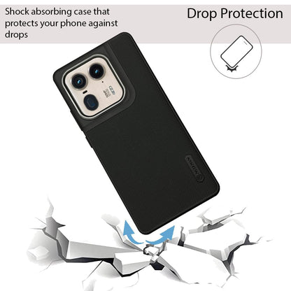 NIUKIN Super Frosted Dotted Case with Camera Ring for Moto Edge 50 Ultra
