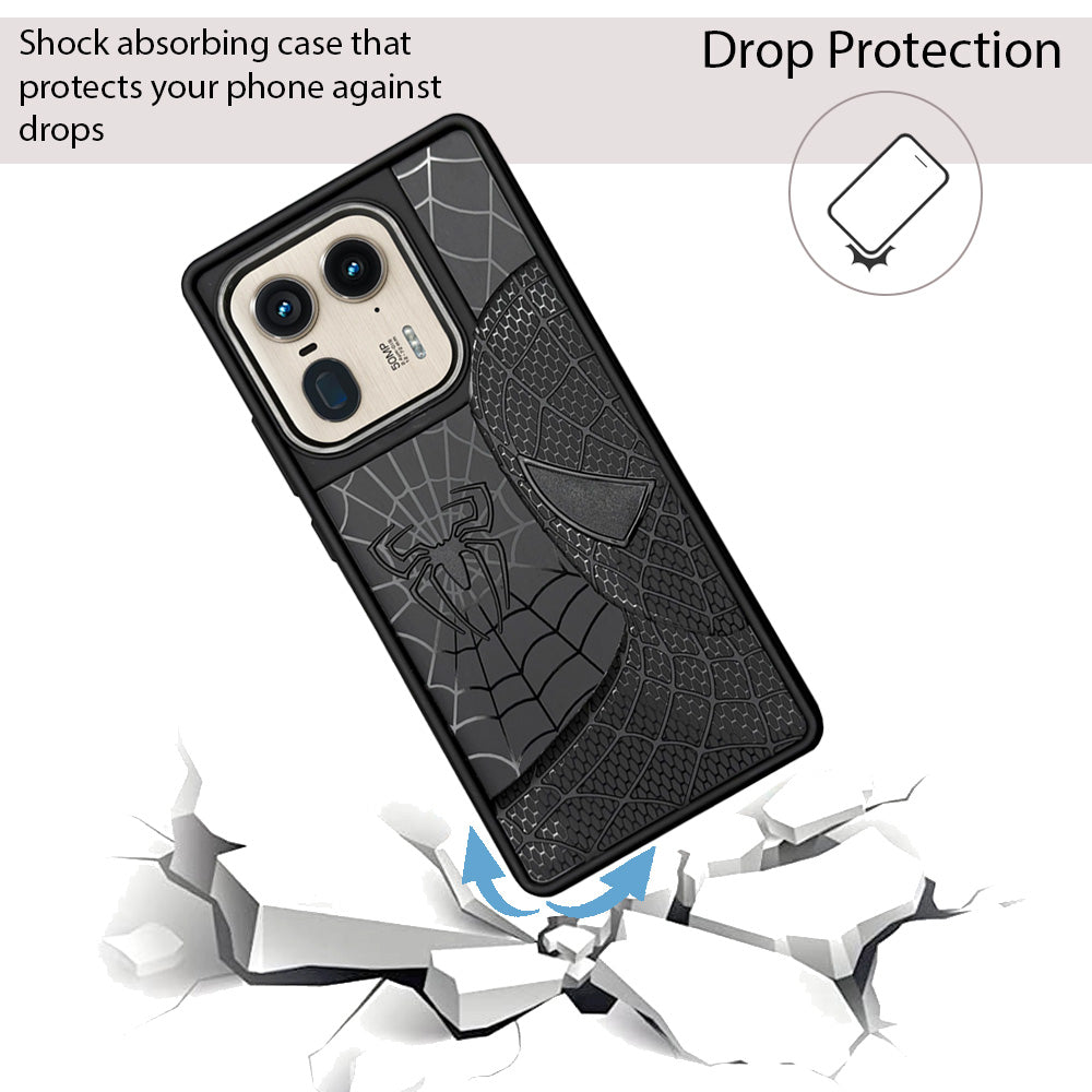 Sp Superhero Web Case with Metallic Camera Ring for Motorola Edge 50 Ultra