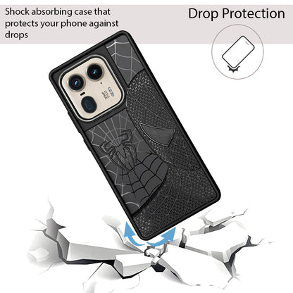 Sp Superhero Web Case with Metallic Camera Ring for Motorola Edge 50 Ultra