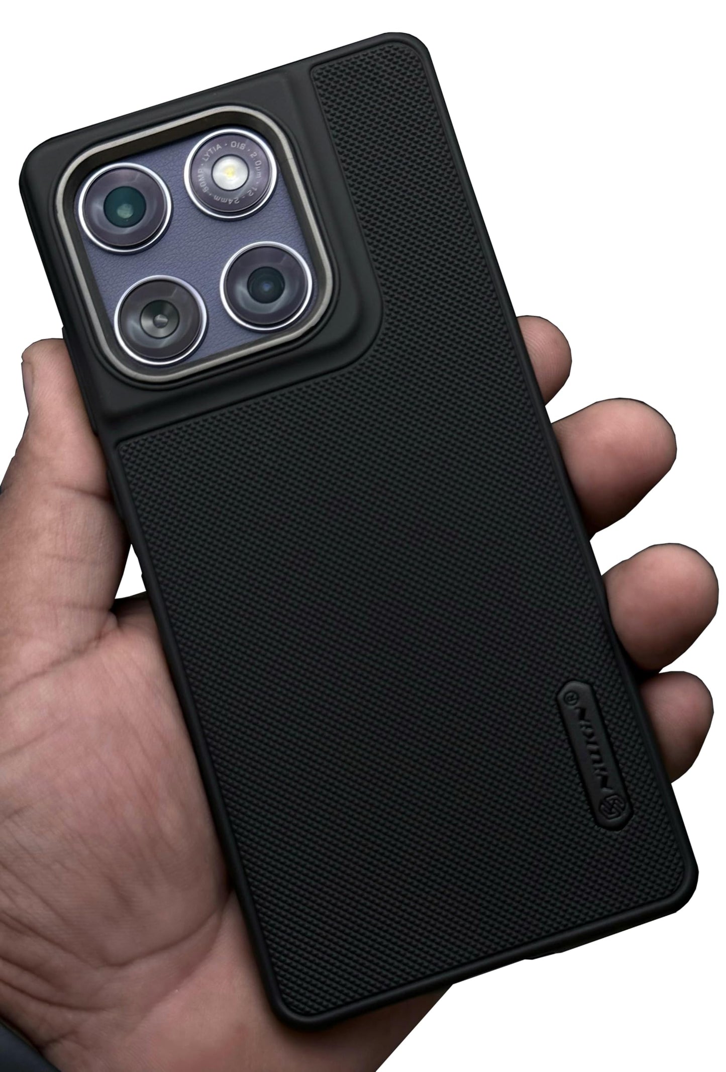 NIUKIN Super Frosted Dotted Case with Camera Ring for Moto Edge 60 Fusion