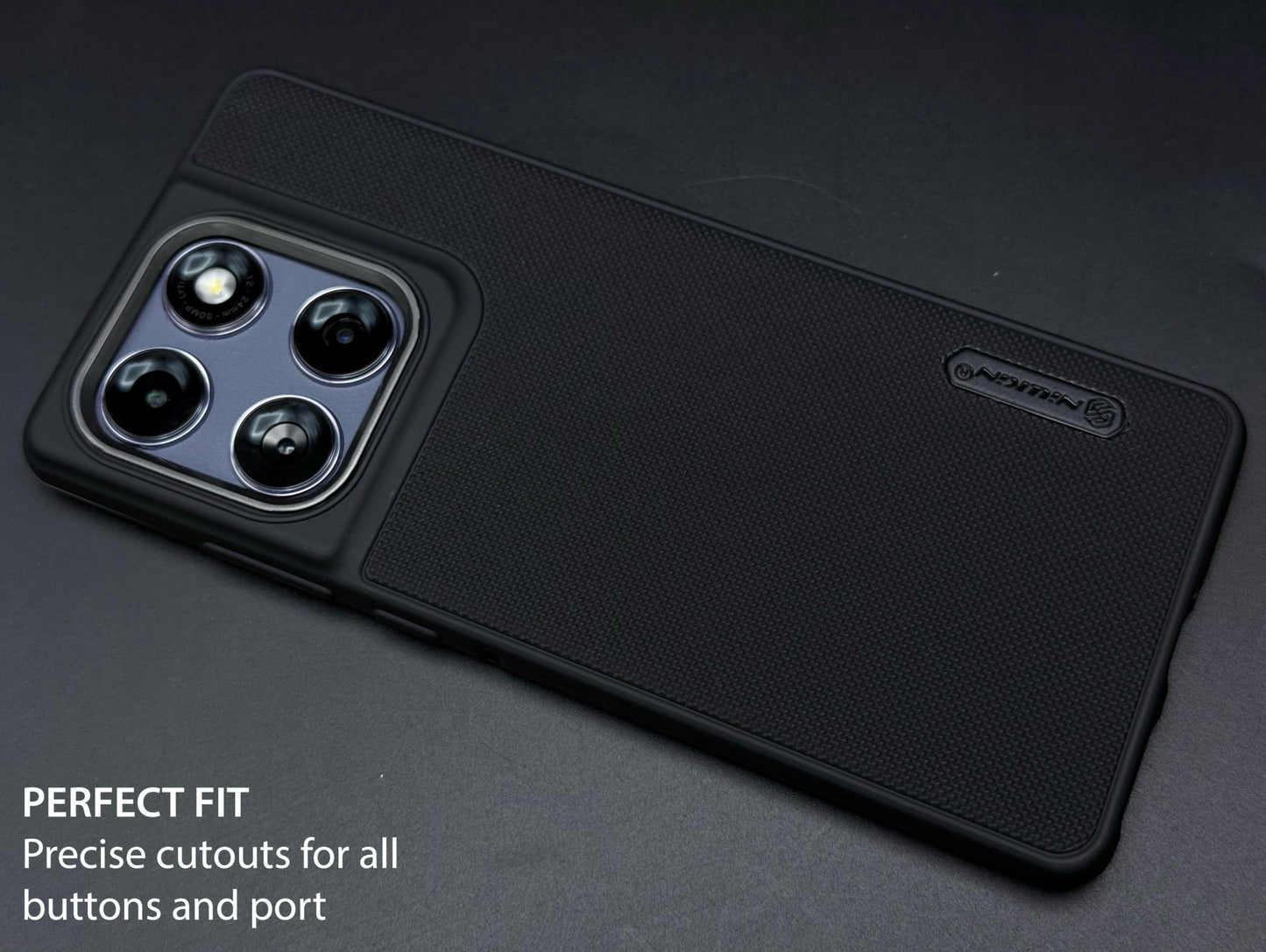 NIUKIN Super Frosted Dotted Case with Camera Ring for Moto Edge 60 Fusion