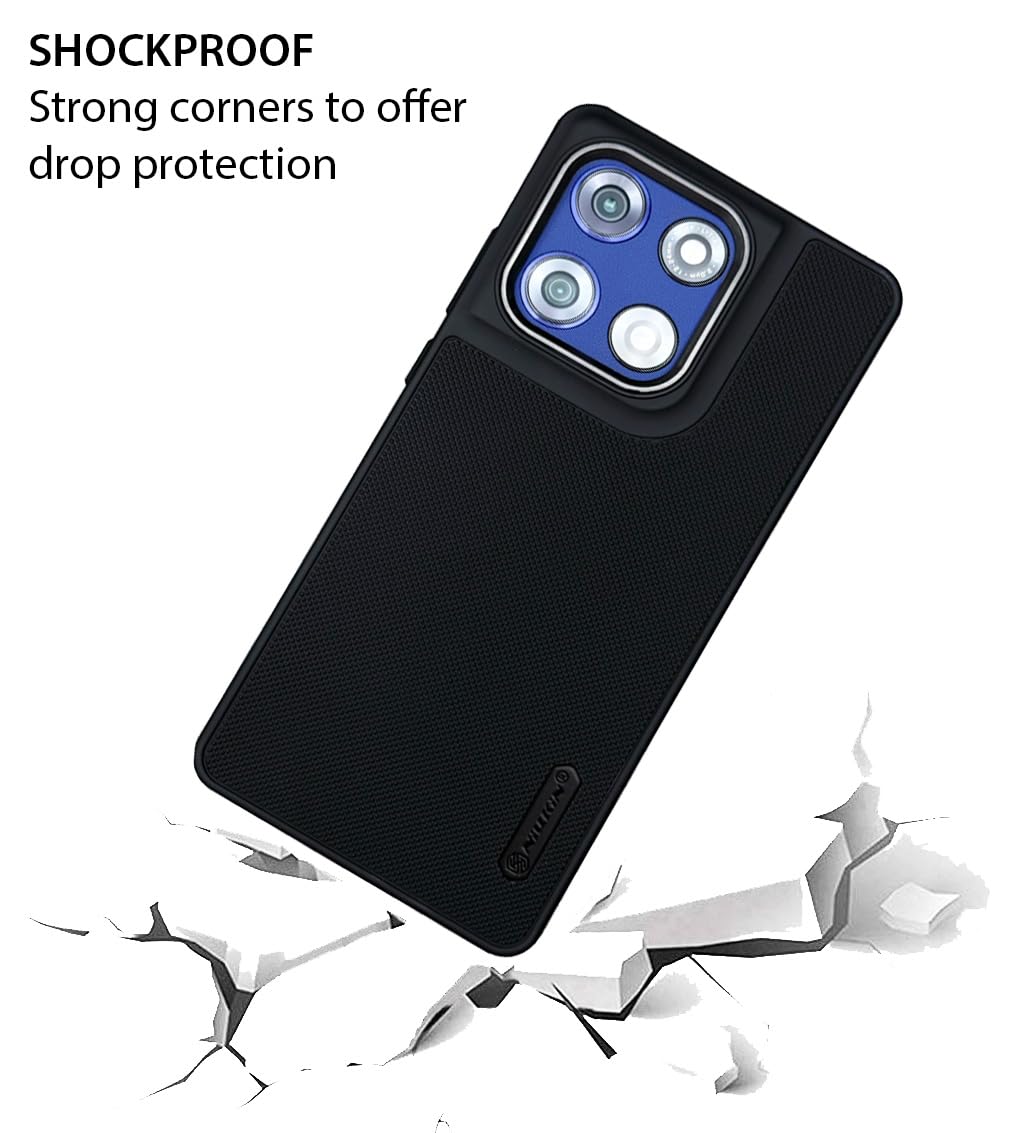 NIUKIN Super Frosted Dotted Case with Camera Ring for Moto Edge 60 Stylus