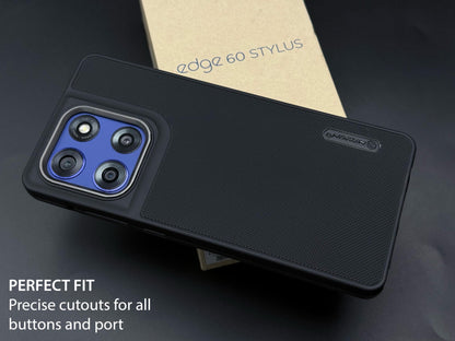 NIUKIN Super Frosted Dotted Case with Camera Ring for Moto Edge 60 Stylus