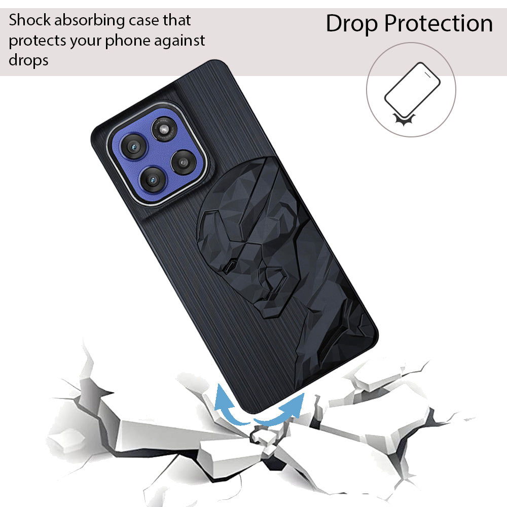 IR Superhero Side Face Prism Case with Metallic Camera Ring for Motorola Edge 60 Stylus