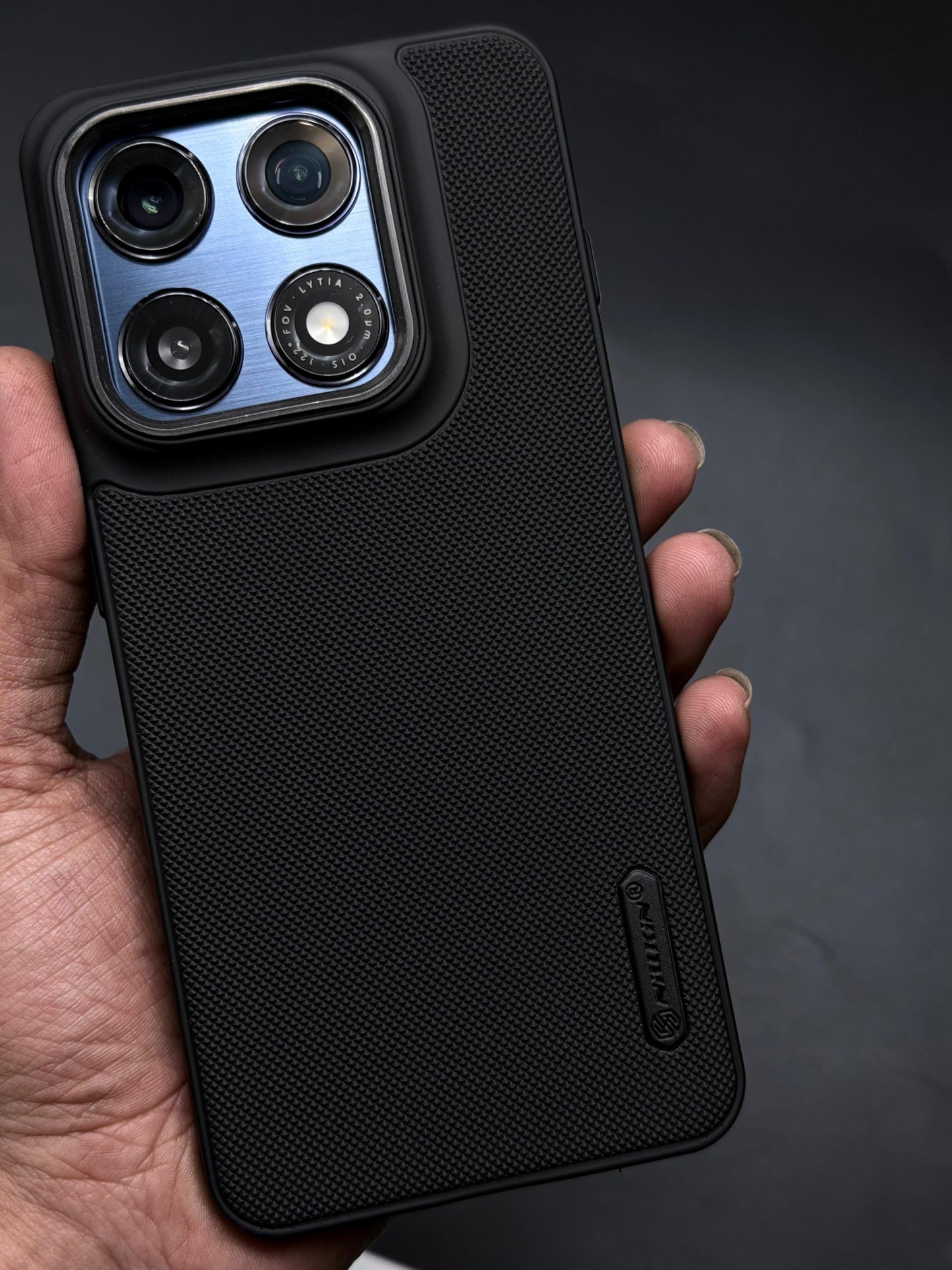 NIUKIN Super Frosted Dotted Case with Camera Ring for Moto Edge 70 Pro