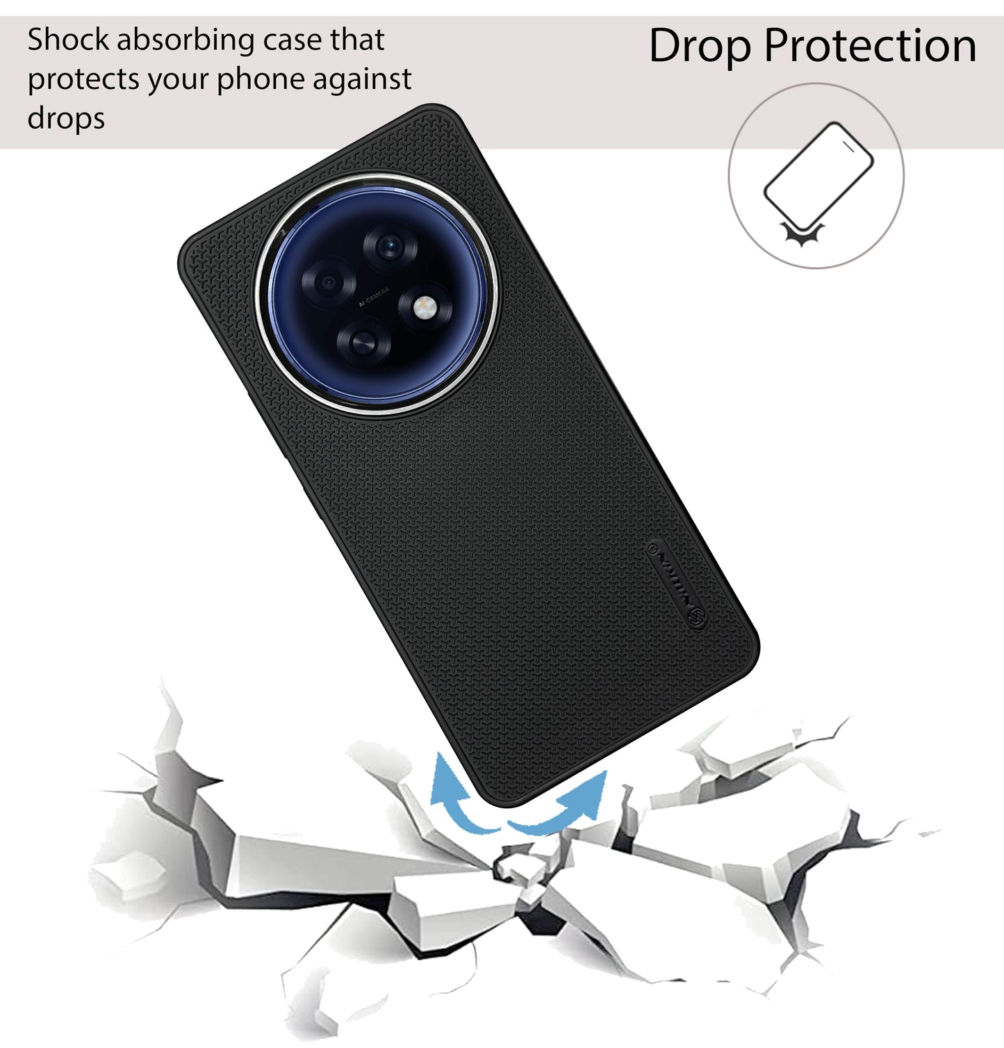 Niukin Grip Guard Back Case with Camera Ring for Oppo F31 Pro Plus