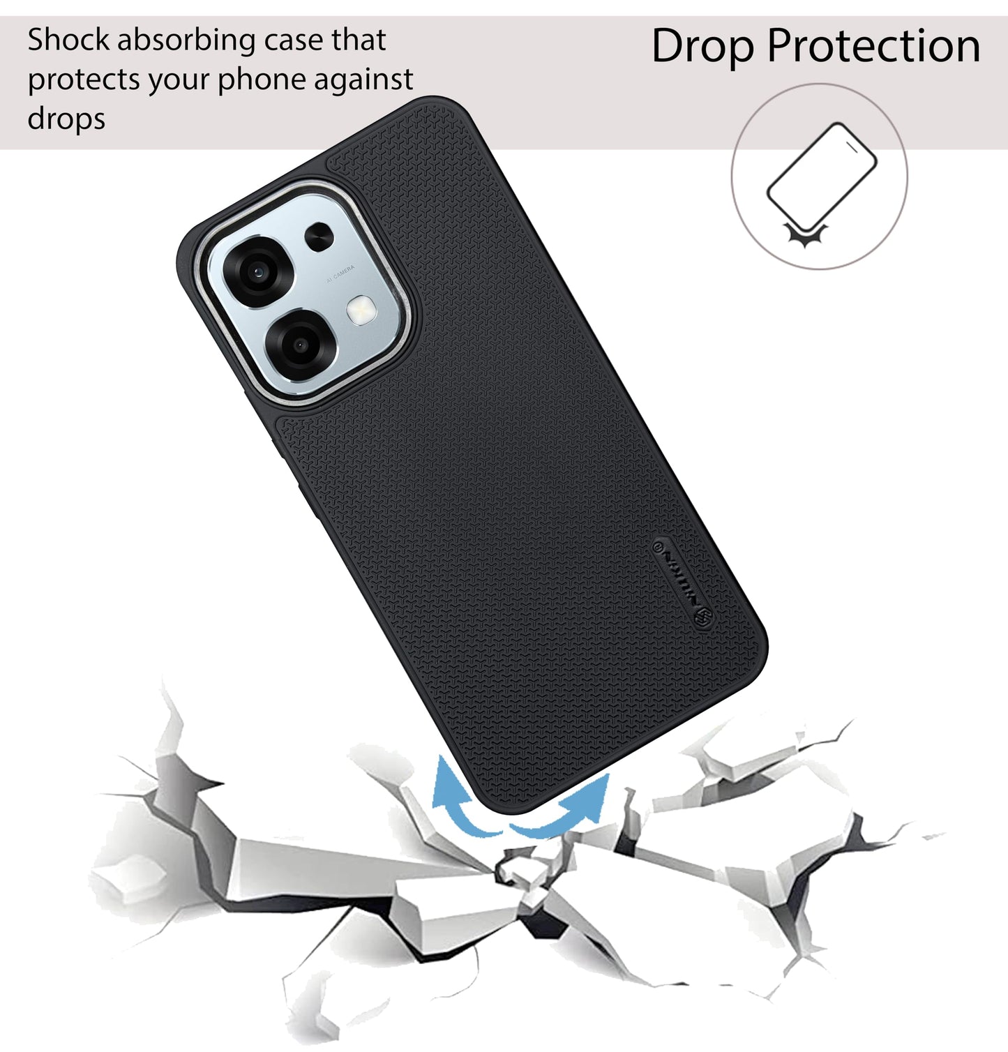 Niukin Grip Guard Back Case with Camera Ring for Oppo F33