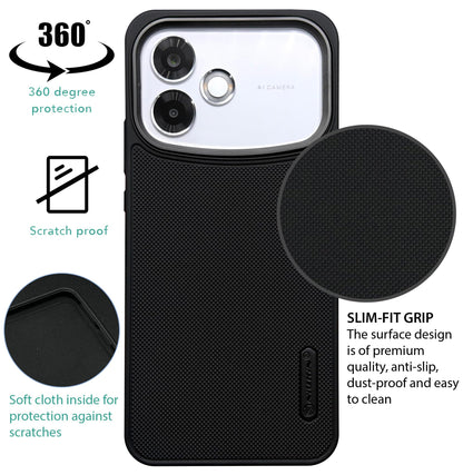 NIUKIN Super Frosted Dotted Case with Camera Ring for Oppo F33 Pro