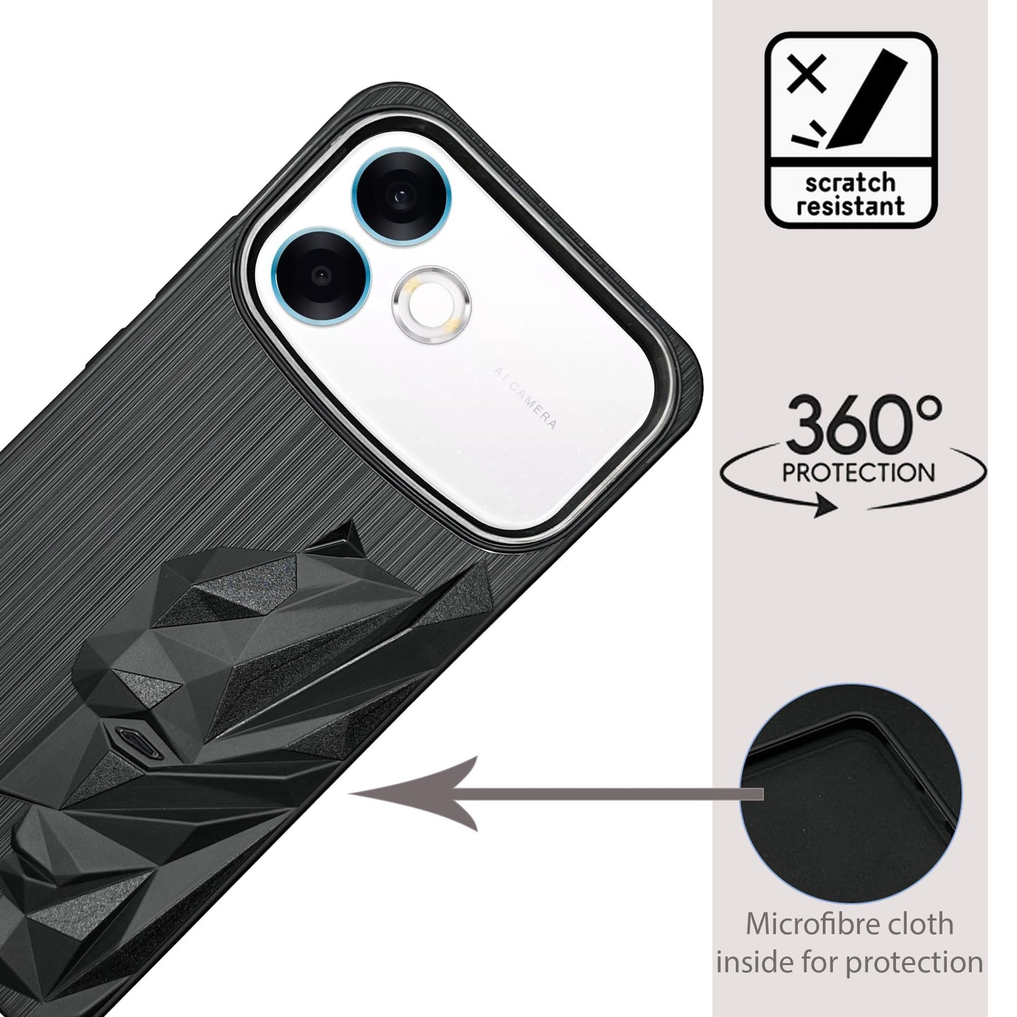 Bt Superhero Case with Camera Ring for Oppo F33 Pro
