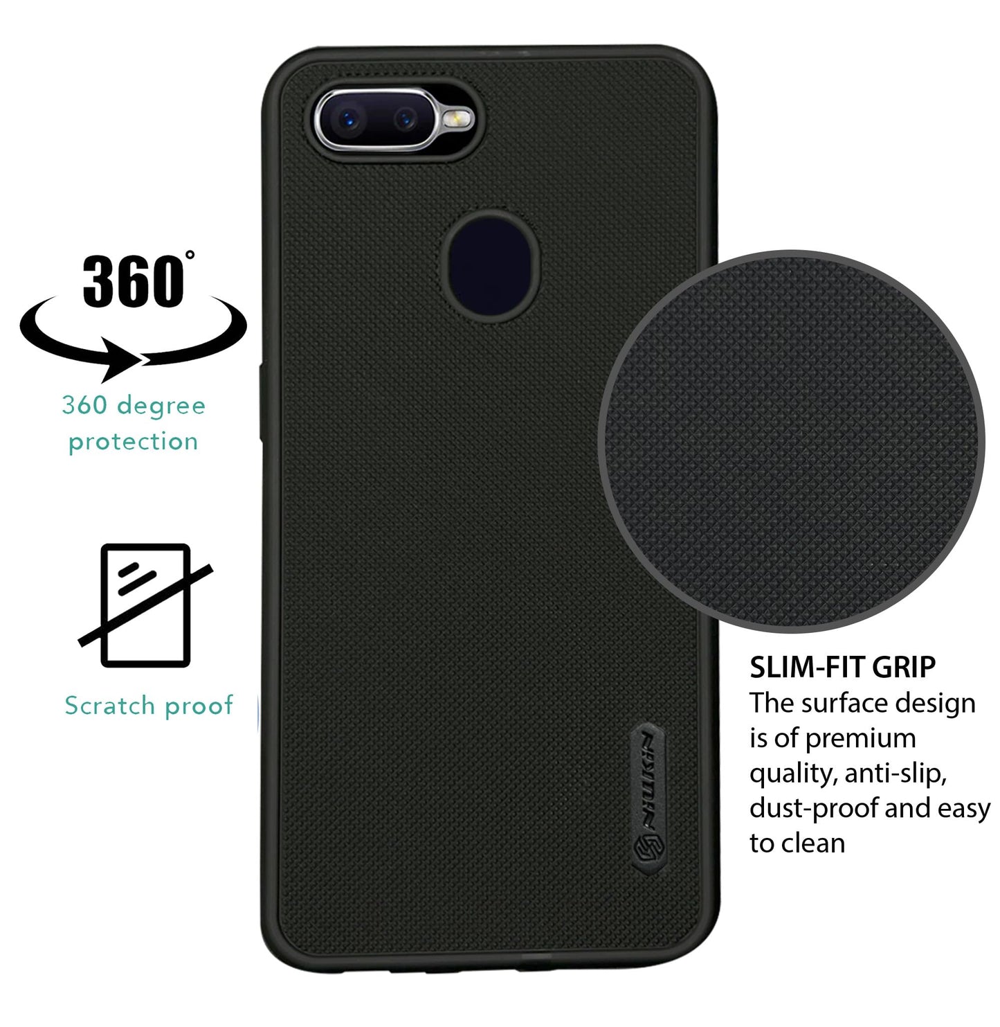 NIUKIN Super Frosted Dotted Case for Oppo A11