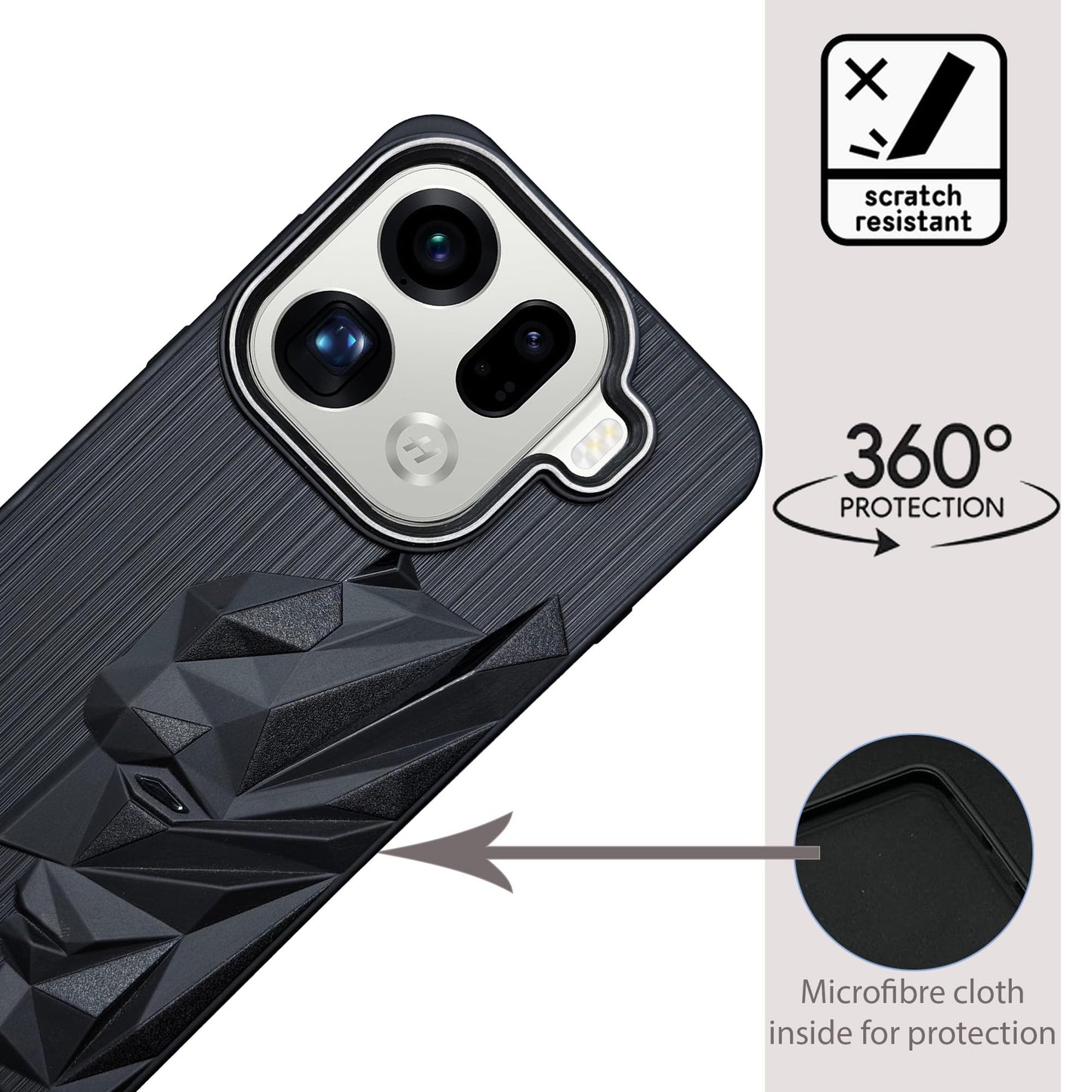 Bt Superhero Case with Camera ring for Oppo Find X9 Pro