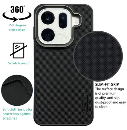 NIUKIN Super Frosted Dotted Case with Camera Ring for Oppo Find X9 Pro