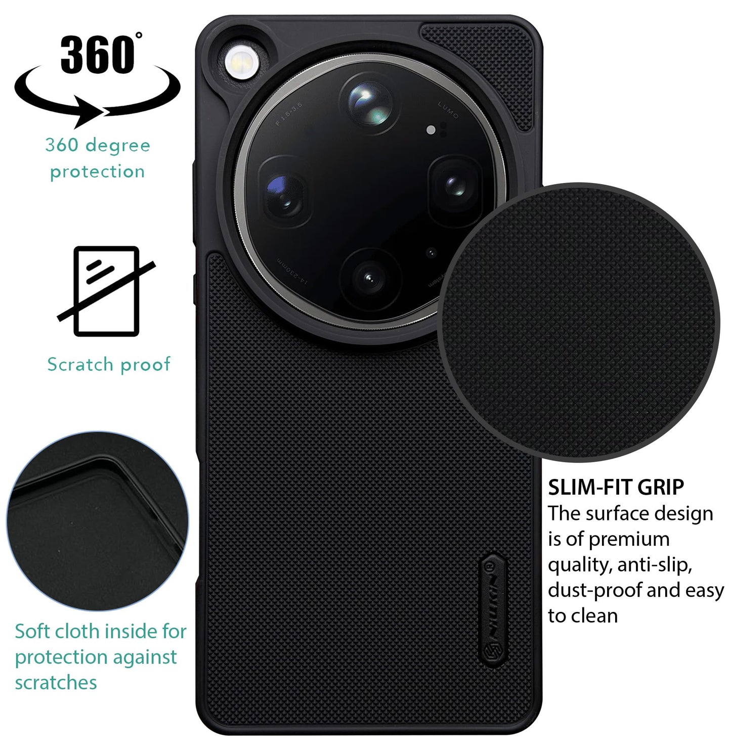 NIUKIN Super Frosted Dotted Case for Oppo Find X9 Ultra
