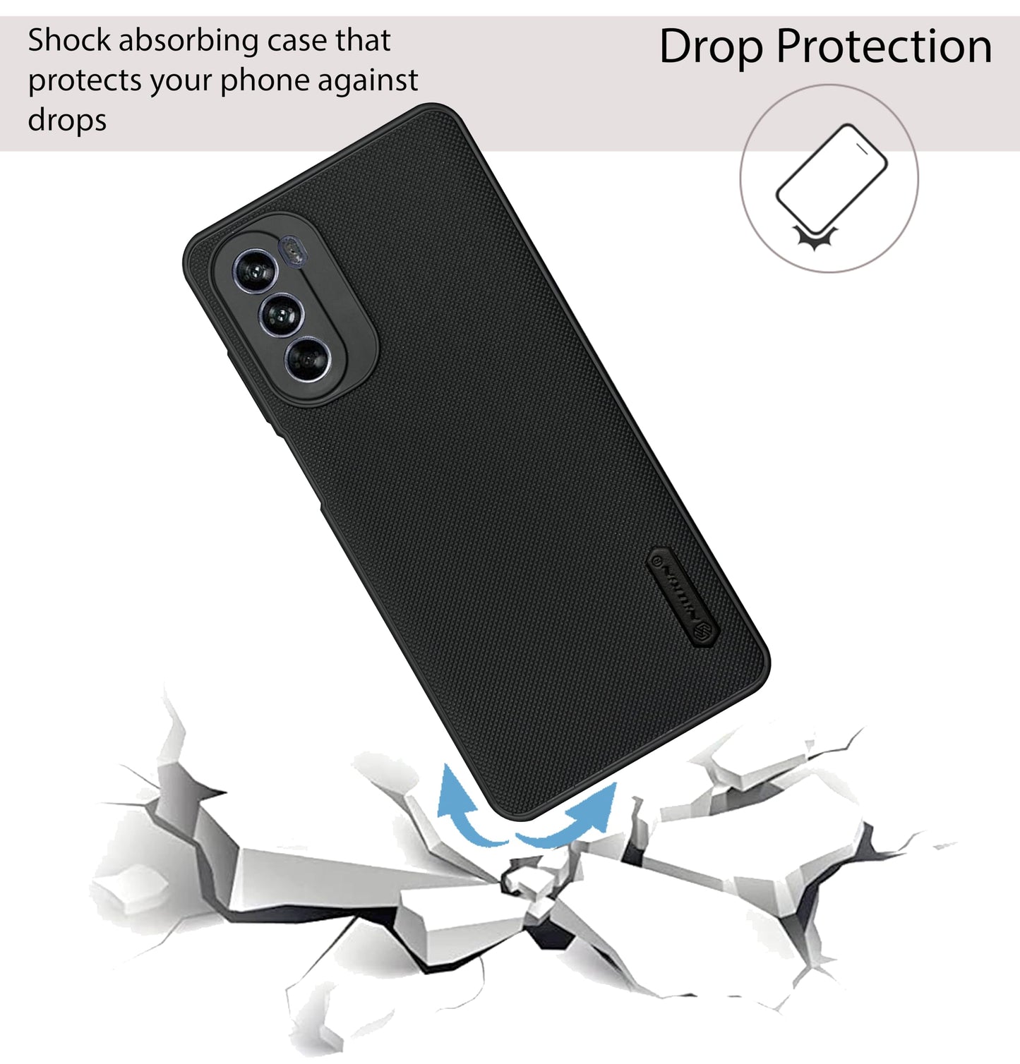 NIUKIN Super Frosted Dotted Case for Moto G62