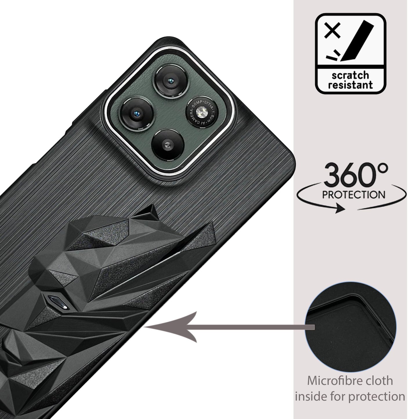 Bt Superhero Case with Camera Ring for Motorola G57 Power