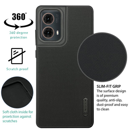 NIUKIN Super Frosted Dotted Case for Moto G85