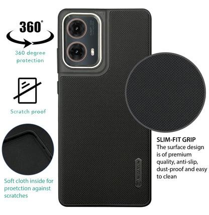 NIUKIN Super Frosted Dotted Case with Camera Ring for Moto G85