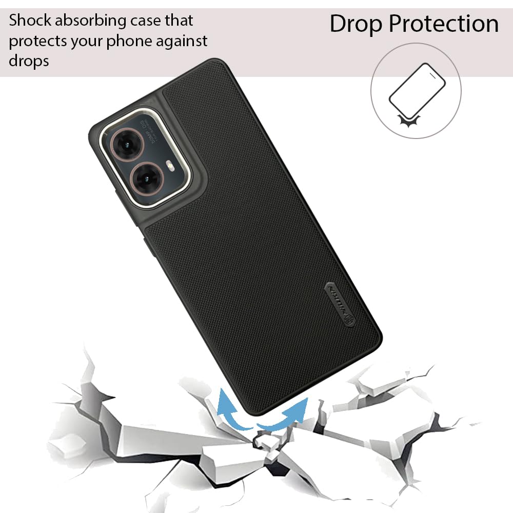NIUKIN Super Frosted Dotted Case with Camera Ring for Moto G85