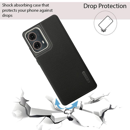 NIUKIN Super Frosted Dotted Case with Camera Ring for Moto G85