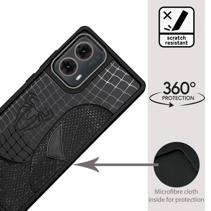 Sp Superhero Web Case with Metallic Camera Ring for Motorola G85