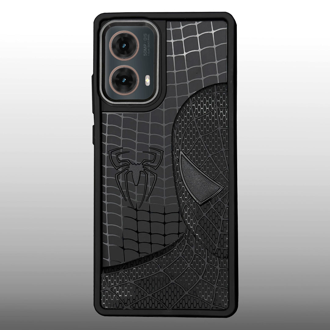 Sp Superhero Web Case with Metallic Camera Ring for Motorola G85