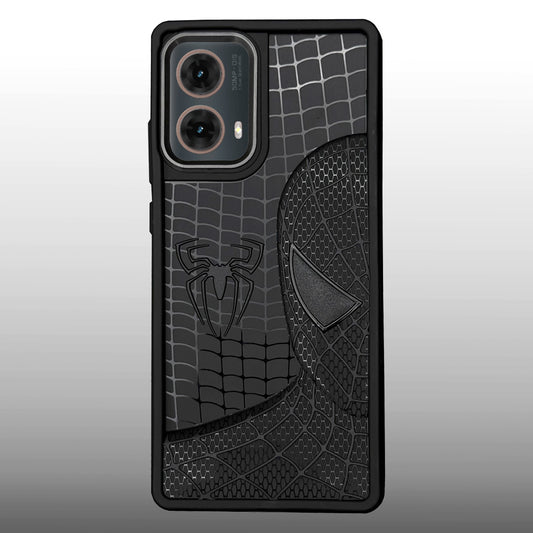 Sp Superhero Web Case with Metallic Camera Ring for Motorola G85