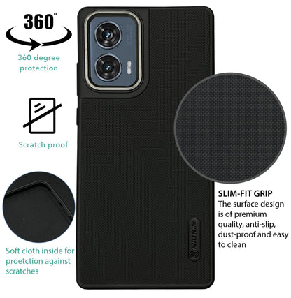 NIUKIN Super Frosted Dotted Case with Camera Ring for Moto G96