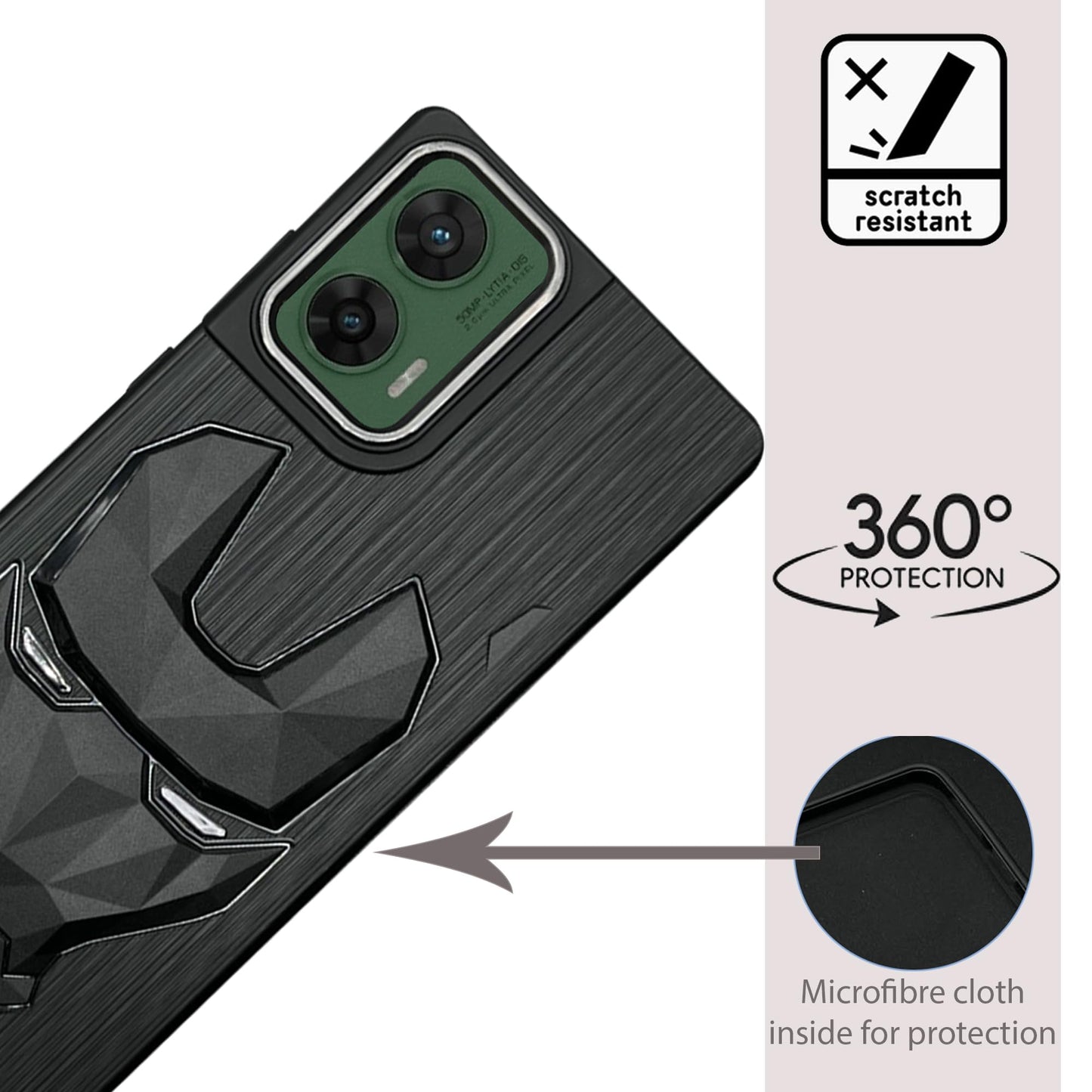 IR Mask Case with Camera Ring for Moto G96