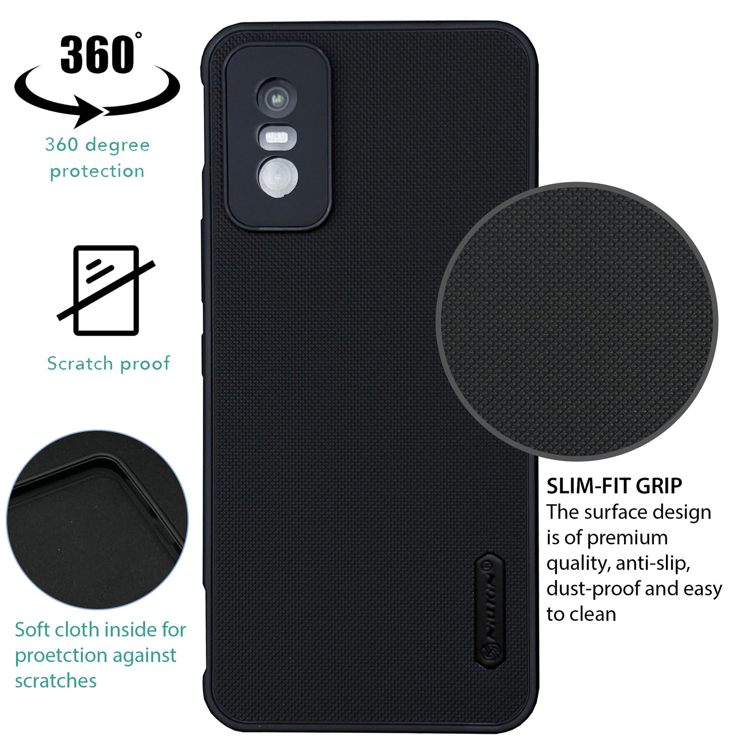 NIUKIN Super Frosted Dotted Case for Infinix GT 30 Pro