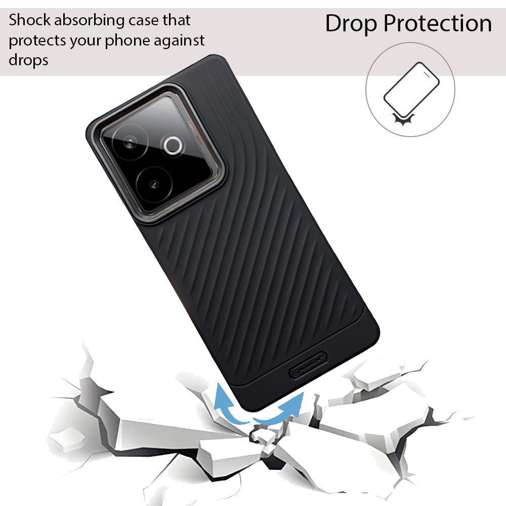 Ripple Wave Case with Metallic Camera ring for Realme GT 7 (5G)