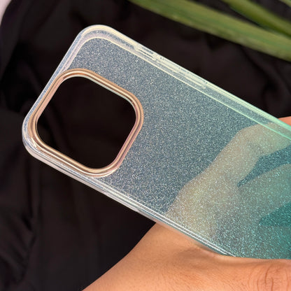 Coblue Transparent Shaded Glitter Case for iPhone 15