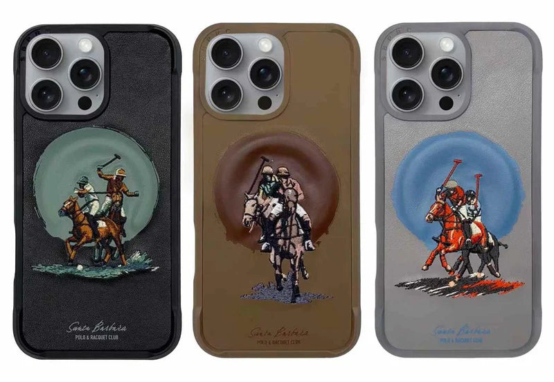 Santa Barbara Polo & Racquet Club Aubrey Series Leather Case for iPhone 16 Pro Max