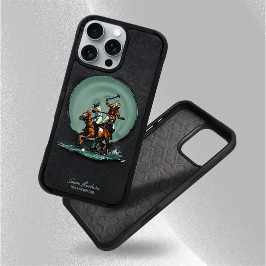 Santa Barbara Polo & Racquet Club Aubrey Series Leather Case for iPhone 16 Pro Max